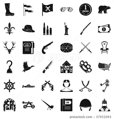 Pipe icons set, simple style Pipe icons set, simple style 37431043