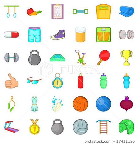 Medal icons set, cartoon style Medal icons set, cartoon style 37431150