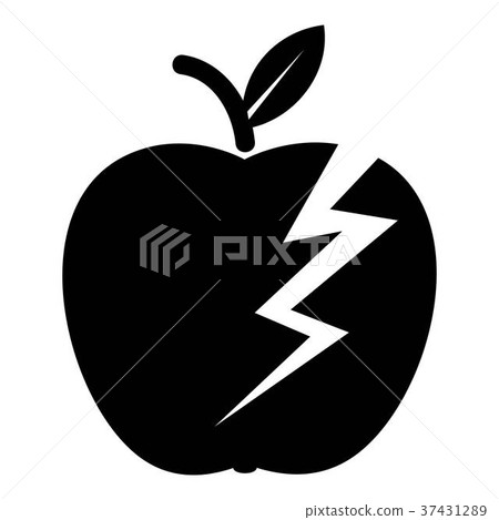 Lightning apple icon, simple black style Lightning apple icon, simple black style 37431289