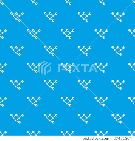 Molecule structure pattern seamless blue 37431504