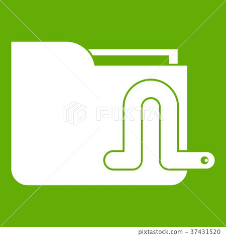 Computer worm icon green Computer worm icon green 37431520