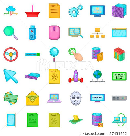 Support icons set, cartoon style Support icons set, cartoon style 37431522