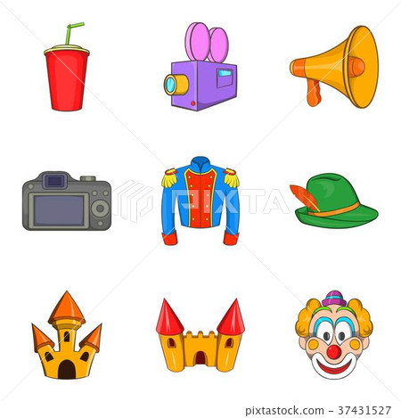 Live action icons set, cartoon style Live action icons set, cartoon style 37431527