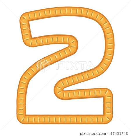 Number two bread icon, cartoon style Number two bread icon, cartoon style 37431748