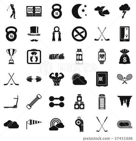 Weight icons set, simple style - Stock Illustration [37431886] - PIXTA