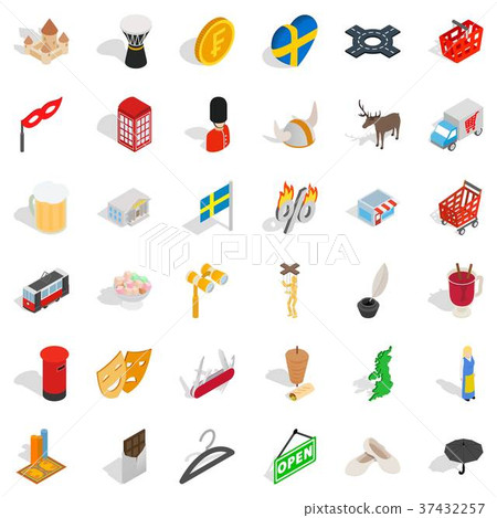 Pound icons set, isometric style Pound icons set, isometric style 37432257