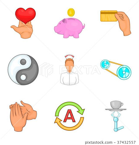 Medical insurance icons set, cartoon style Medical insurance icons set, cartoon style 37432557