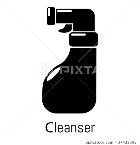 Cleaning spray icon, simple black style - Stock Illustration [37432592 ...