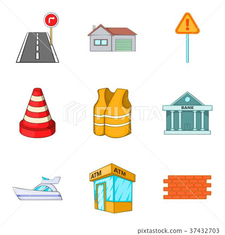 Country icons set, cartoon style Country icons set, cartoon style 37432703