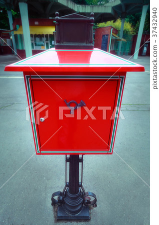 Red vintage mail post box 37432940