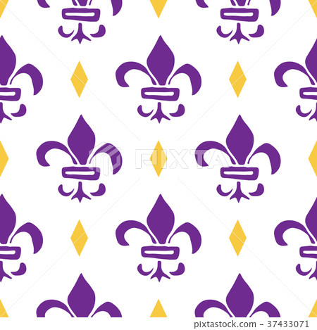 Mardi Gras seamless pattern vector illustration. Mardi Gras seamless pattern vector illustration. 37433071