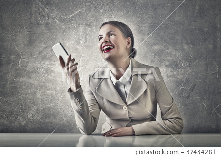 Attractive businesswoman in grunge style Attractive businesswoman in grunge style 37434281