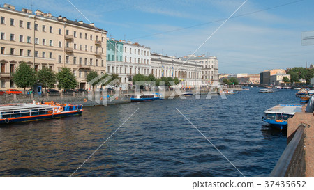 ST PETERSBURG, RUSSIA: Fontanka river in day ST PETERSBURG, RUSSIA: Fontanka river in day 37435652