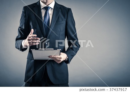拿著文件的商人Grayback沒有面孔 37437917