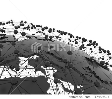 Globe internet connecting. 3d illustration Globe internet connecting. 3d illustration 37439824