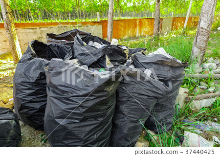 garbage bag on street 37440425
