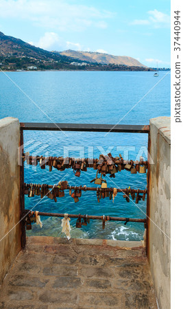 Love padlocks in Cefalu, Sicily, Italy 37440944
