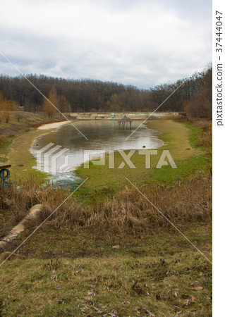 Deflated dried lake Deflated dried lake 37444047