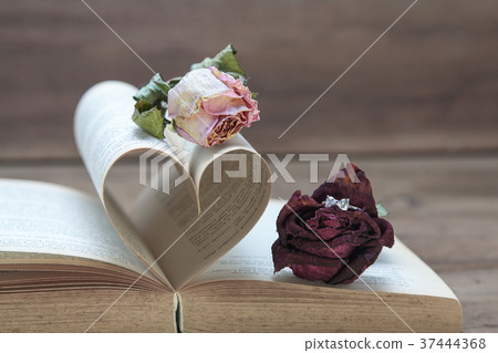 Marriage proposal with rose, ring and heart shape. Marriage proposal with rose, ring and heart shape. 37444368