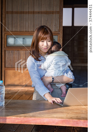Newcomer mom to teleworking 37444431