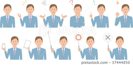 衣服商人男性插圖集變異矢量 衣服商人男性插圖集變異矢量 37444850