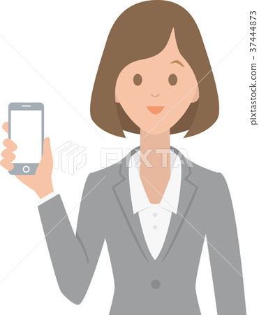 適合辦公室夫人OL智能手機婦女SNS例證 適合辦公室夫人OL智能手機婦女SNS例證 37444873