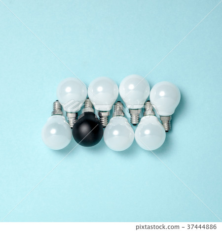 One light bulb outstanding,glowing different 37444886
