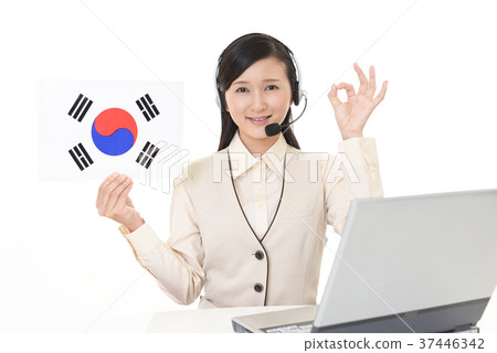 Operator with flag Operator with flag 37446342