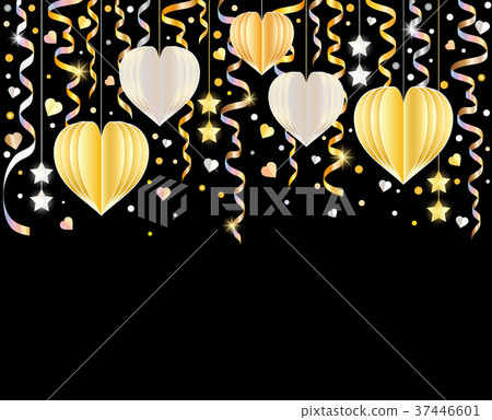 Background with paper hearts Background with paper hearts 37446601