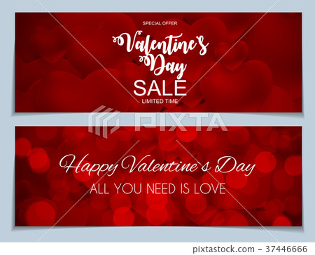 Valentines Day Sale, Discont Card. Vector Valentines Day Sale, Discont Card. Vector 37446666