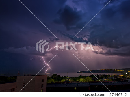 lightning strikes in the sky lightning strikes in the sky 37446742