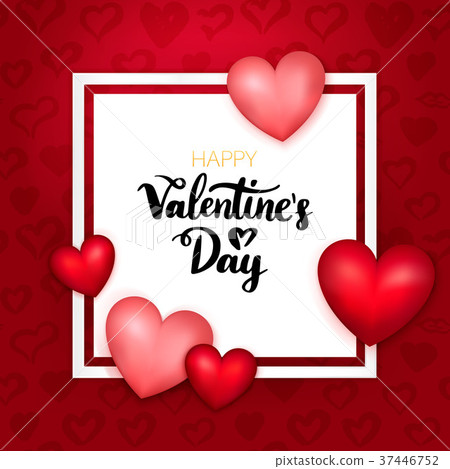 Happy Valentines Day Paper Card Happy Valentines Day Paper Card 37446752