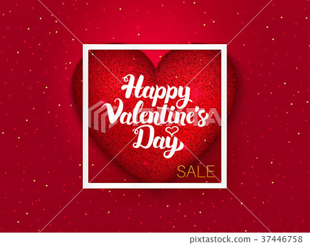 Happy Valentines Day Red Postcard Happy Valentines Day Red Postcard 37446758