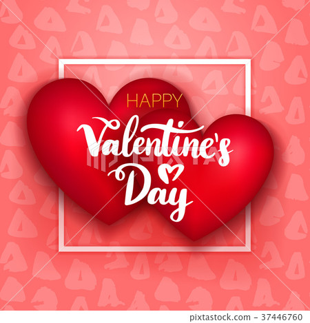 Happy Valentines Day Two Hearts Happy Valentines Day Two Hearts 37446760