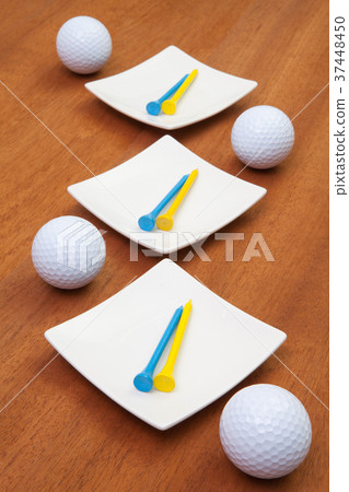 Ceramic bowls for sushi food and golf ball 37448450