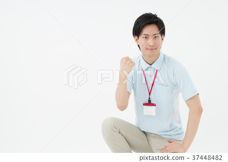 Male staff of polo shirt 37448482