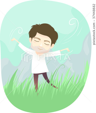 Man Spiritual Field Illustration 37448682