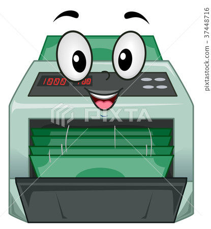 Money Counter Mascot Illustration 37448716
