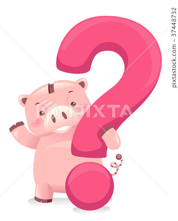 Piggy Bank Robot Mascot Question Mark Illustration Piggy Bank Robot Mascot Question Mark Illustration 37448732