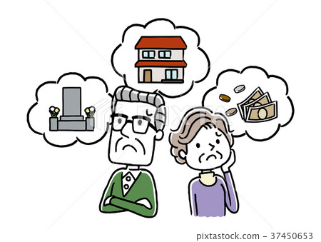 年長夫婦：焦慮，擔心，晚年 37450653