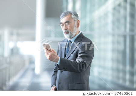 Businessman using smart phone president executive employee business image 37450801