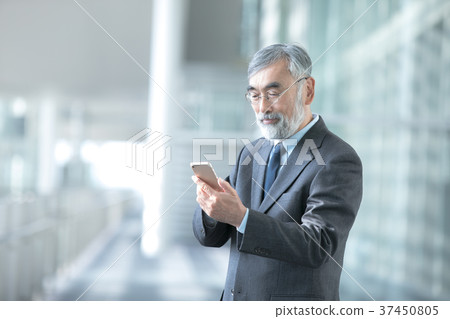 Businessman using smart phone president executive employee business image 37450805