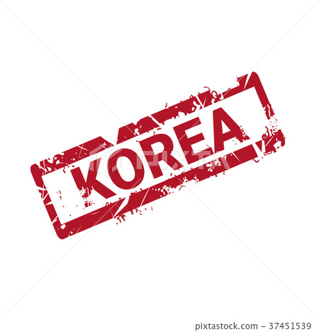 Korea Stamp Grunge Sticker Isolated Template On Korea Stamp Grunge Sticker Isolated Template On 37451539