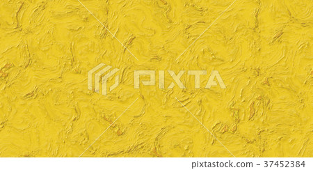 Brightly detailed thick painted wall closeup material texture background, front view (seamless joint, high resolution 3D CG rendering ∕ coloring illustration) 37452384