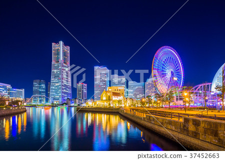 神奈川縣Minato Mirai夜視圖 神奈川縣Minato Mirai夜視圖 37452663