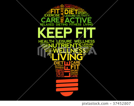 KEEP FIT bulb word cloud KEEP FIT bulb word cloud 37452807