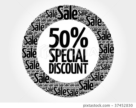 50% Special Discount sale words cloud 37452830