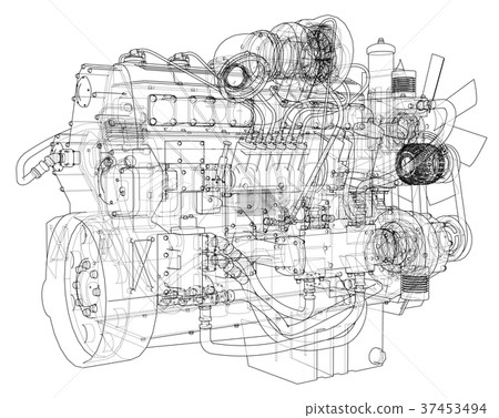 Premium Vector  Set of engines of different levels on white background car  engine in isometry detailed 3d engine