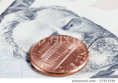 American dollar, closeup American dollar, closeup 37453594