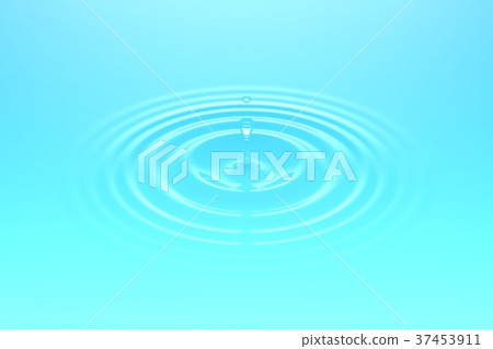 Water drop falling into water surface 37453911